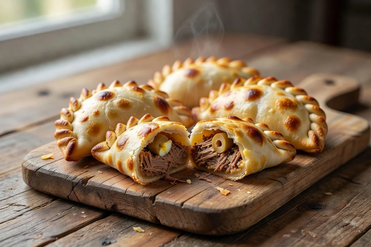 Empanadas de pino caseras al horno: masa, relleno y el dobladillo que no se abre